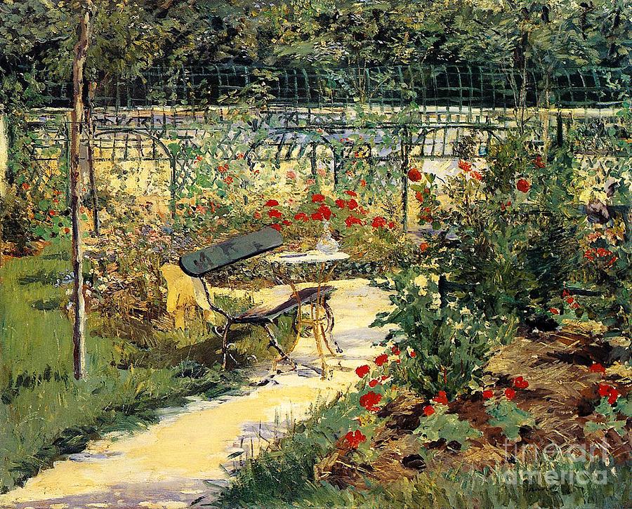 The Garden of Manet Painting by Edouard Manet
