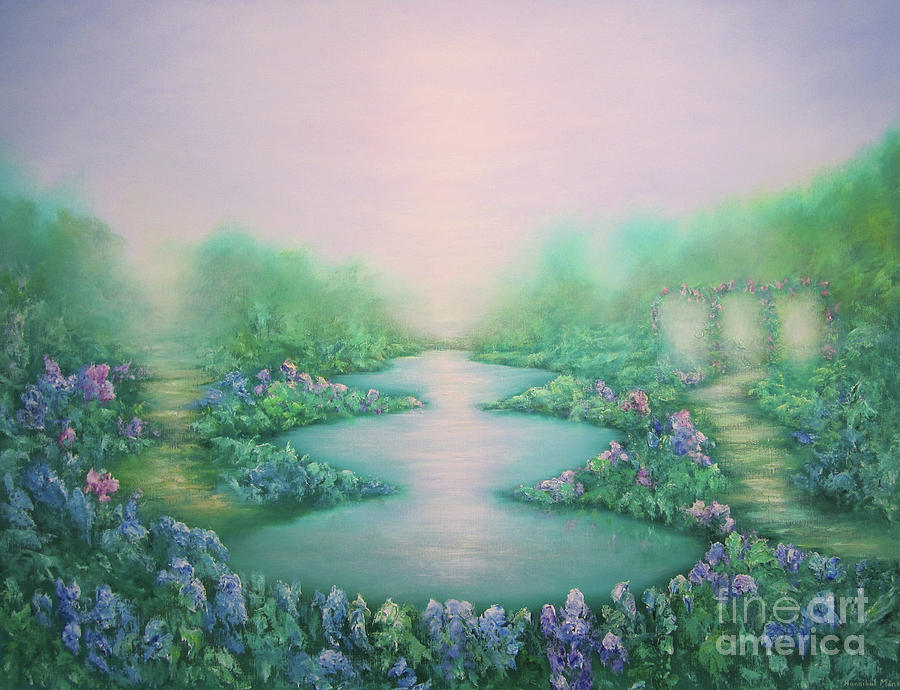Landscape Painting - The Garden of Peace by Hannibal Mane