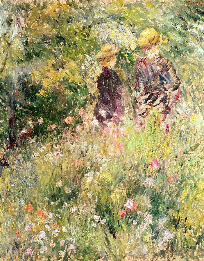 Pierre Auguste Renoir Photograph - The Garden of Roses by Pierre Auguste Renoir