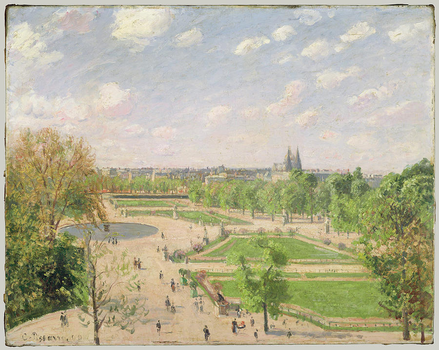 The Garden of the Tuileries on a Spring Morning Painting by MotionAge Designs