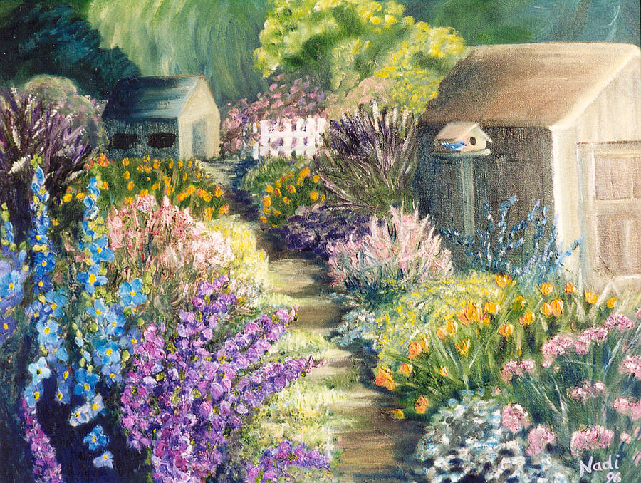 The Garden Path Painting by Renate Wesley