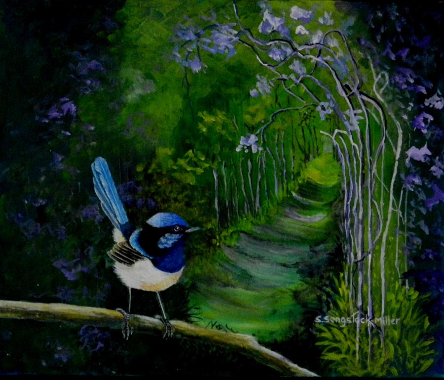 Wren Painting - The Garden Path by Sandra Sengstock-Miller