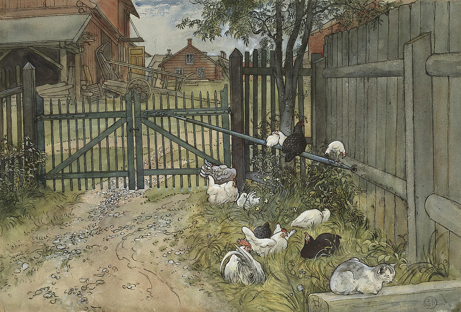 The Gate. From A Home Painting by Carl Larsson