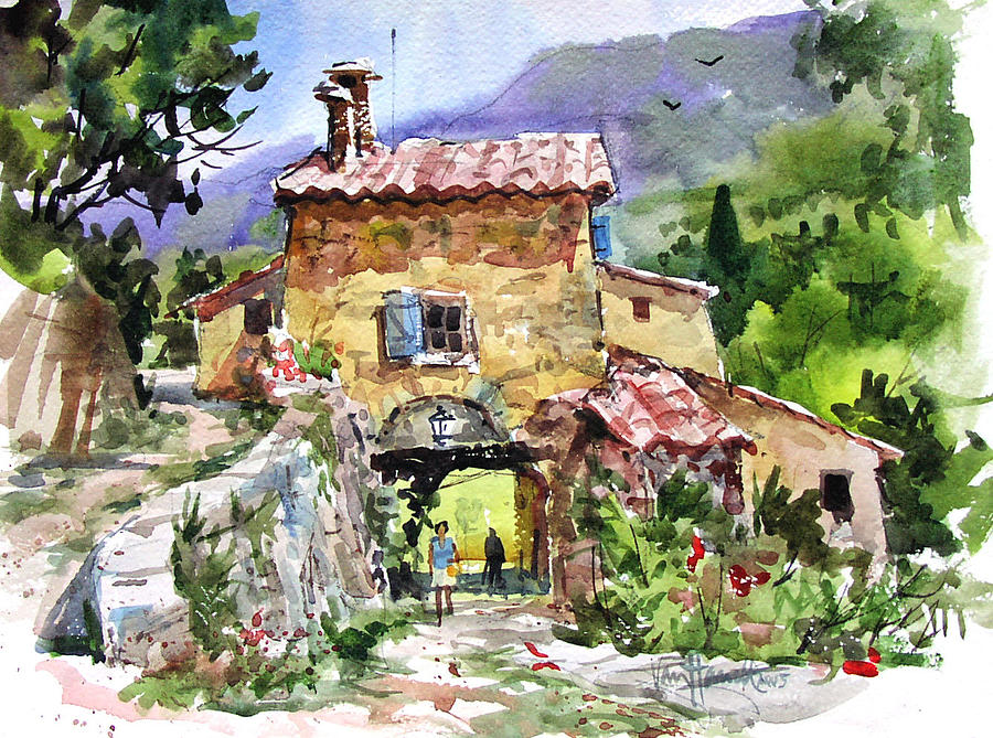 The Gate Keepers House in Provence Painting by Tony Van Hasselt