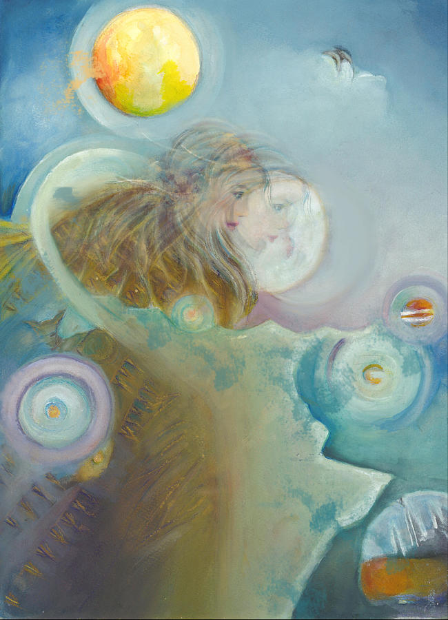Fantasy Painting - The gatekeeper to the Spirit World by Naike Jahgan