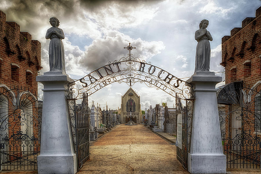 The Gates of Saint Rochs Campo Santo Photograph by Susan Rissi Tregoning