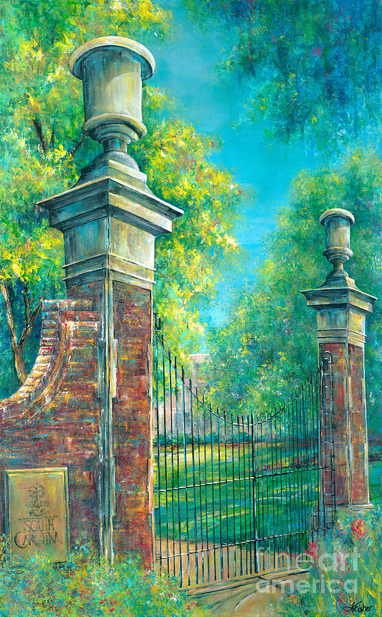 University Of South Carolina Painting - The Gates of the Horseshoe II by Lindsey Fisher