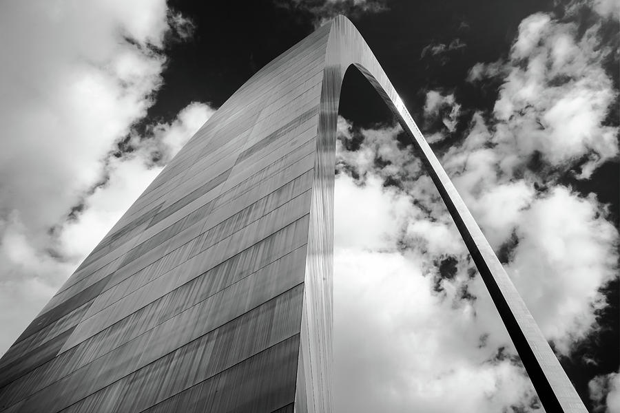 Architecture Photograph - The Gateway - Black and White - Saint Louis Missouri by Gregory Ballos