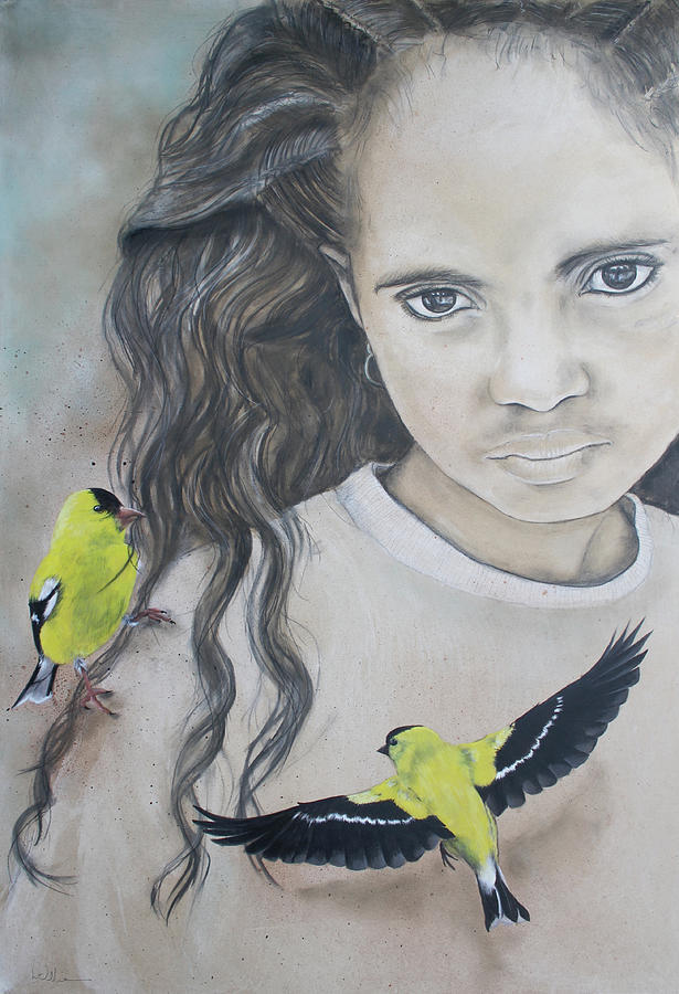 Bird Mixed Media - The Gathering by Louise Williams