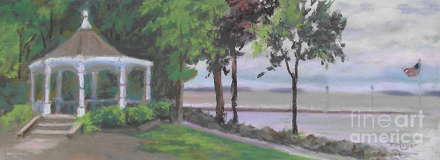 The Gazebo at Lakeside Ohio Painting by Terri Meyer The Gazebo at Lakeside Ohio Painting by Terri Meyer