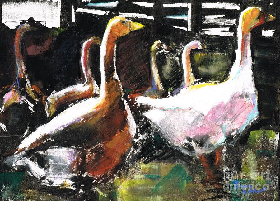 The Geese  Painting by Frances Marino