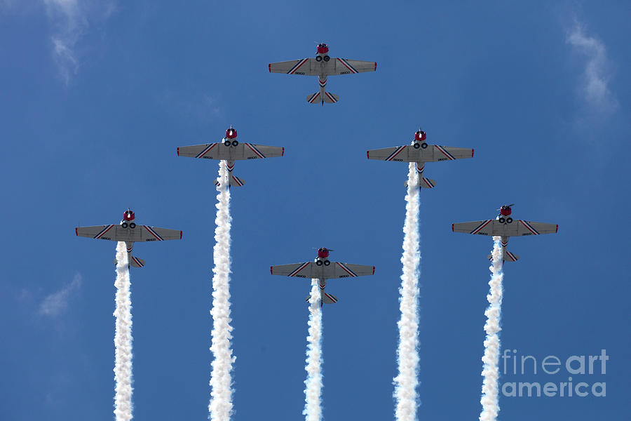 The Geico Skytypers Preforming Precision Aerial Maneuvers in Atlantic City Photograph by Anthony Totah