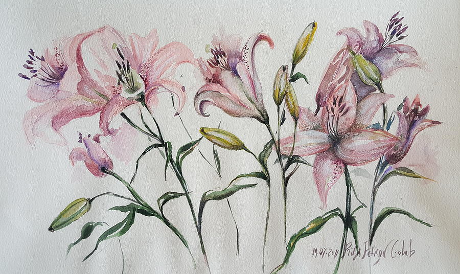 Gentle Flowers Painting by Rita Fetisov