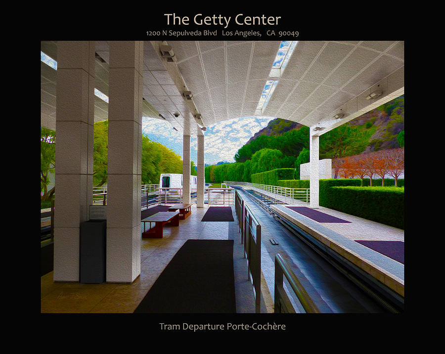 The Getty Center - Tram Departure Porte-Cochere Photograph by Robert J Sadler
