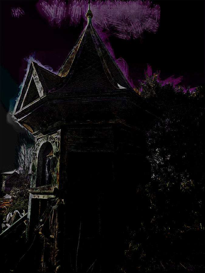 Ghostly Digital Art - The Ghost Guest House by Steve Taylor