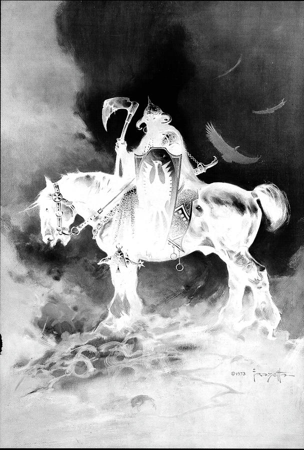 The Ghost Of The Death Dealer Drawing by Frank Frazetta - Pixels Merch