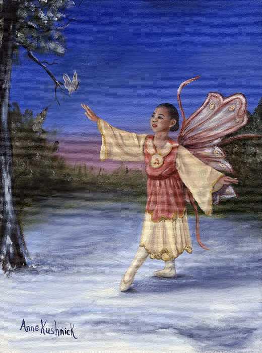 Christmas Painting - The Gift by Anne Kushnick Christmas Painting - The Gift by Anne Kushnick