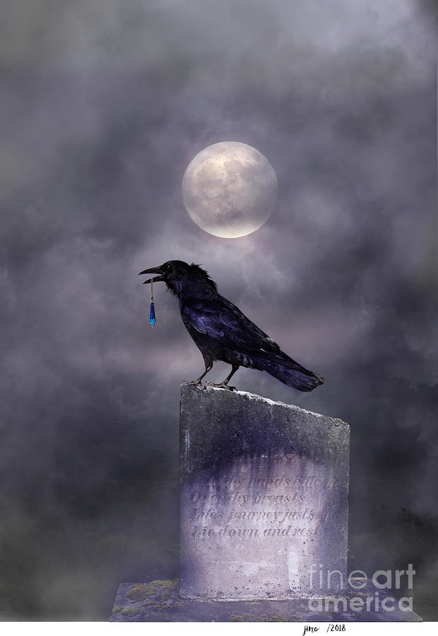 Crow Digital Art - The Gift by Jim Hatch