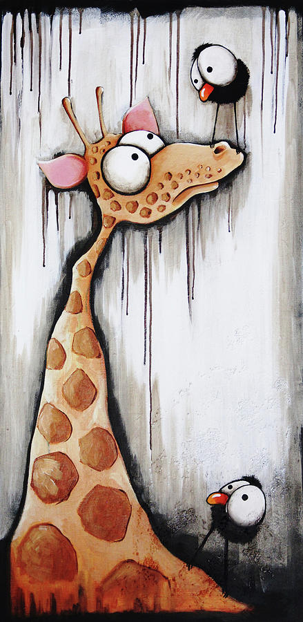The Giraffe Painting by Lucia Stewart
