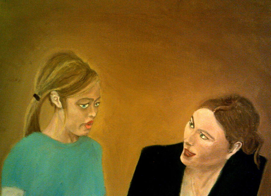 The Girl And The Woman Painting by Peter Gartner