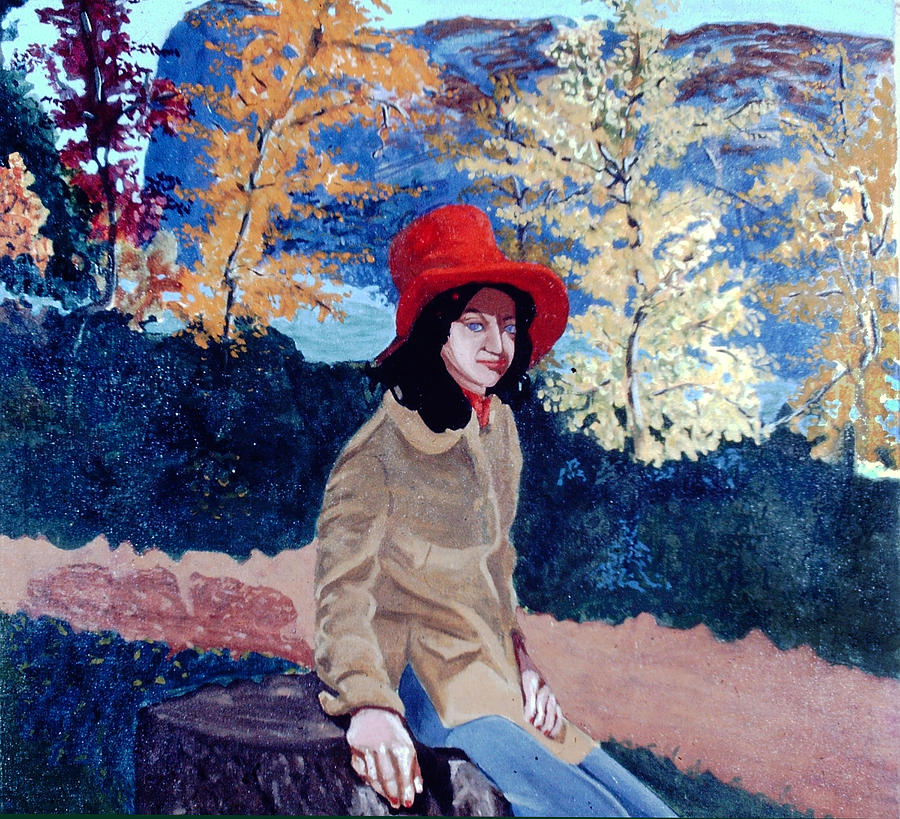 The Girl in the Red Hat Painting by David Zimmerman