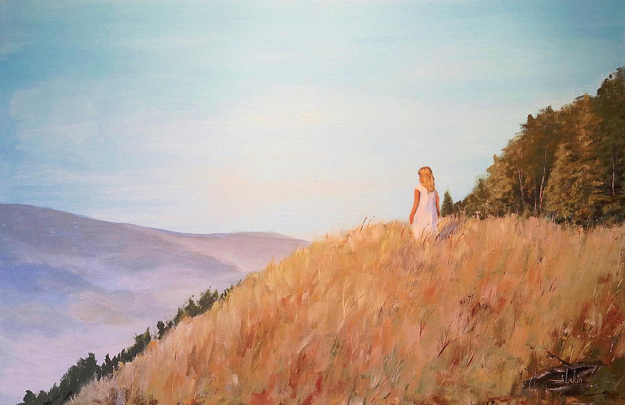 The Girl on the Hill Painting by Alan Lakin