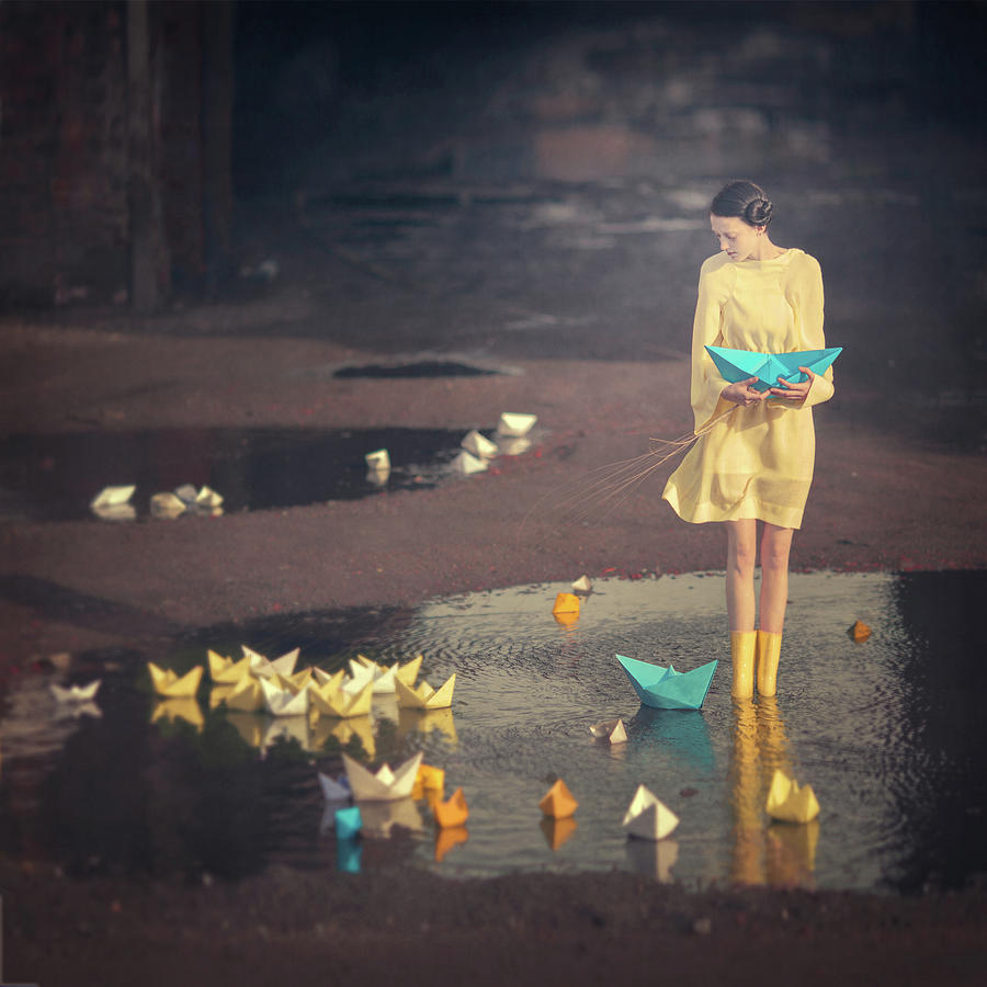 The Girl With Paper Ships  Photograph by Anka Zhuravleva