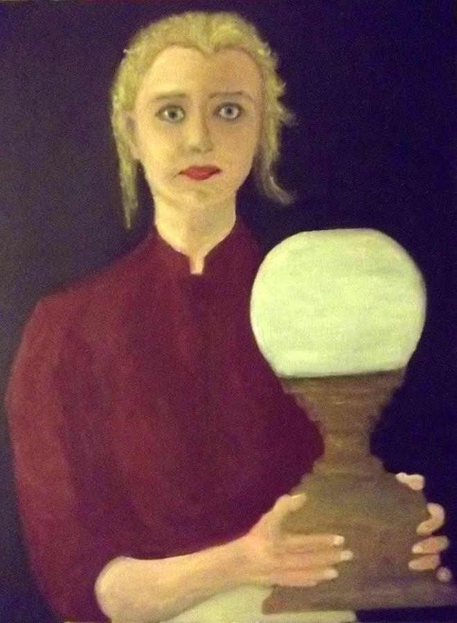 The Girl with the Lamp Painting by Peter Gartner