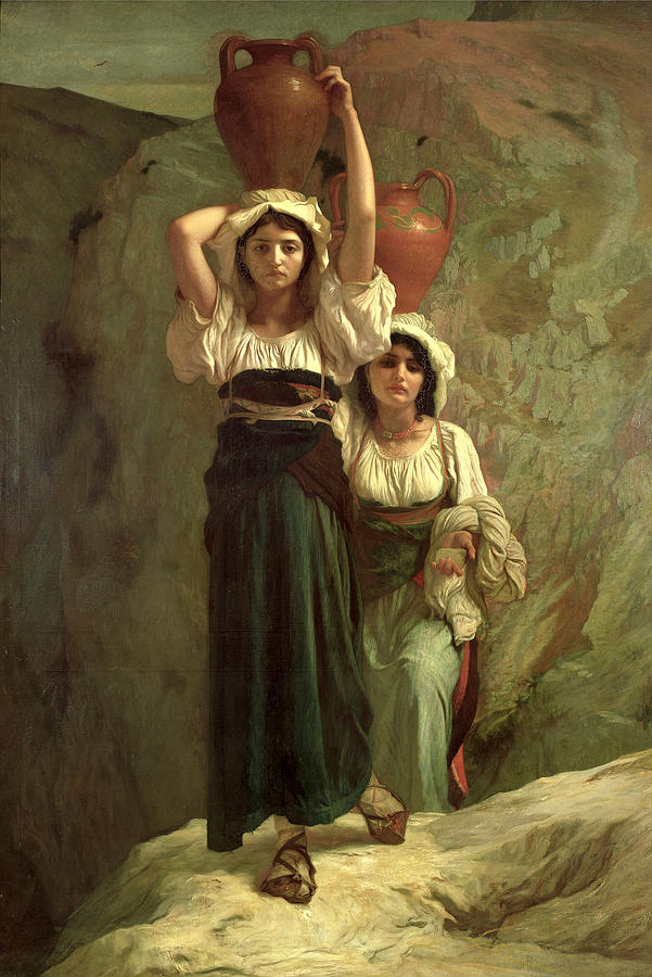 The girls of Alvito Painting by Ernest Hebert