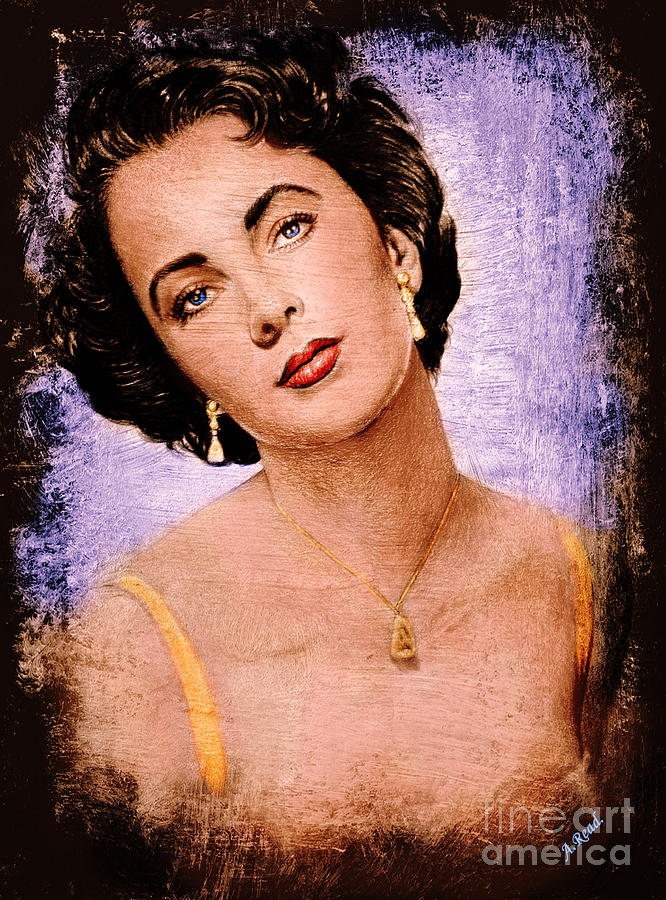 The Glamour Days Liz Taylor Painting by Andrew Read