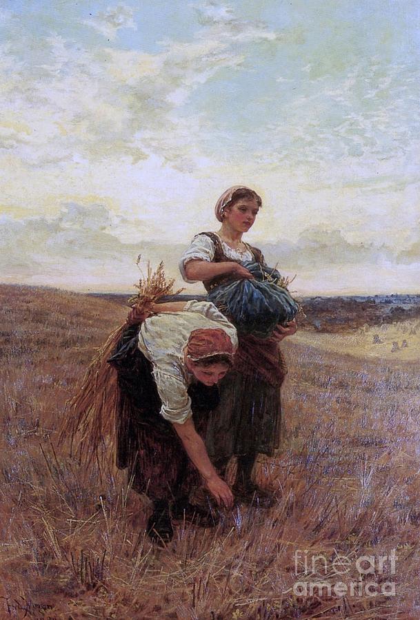 Fields Painting - The Gleaners, by MotionAge Designs