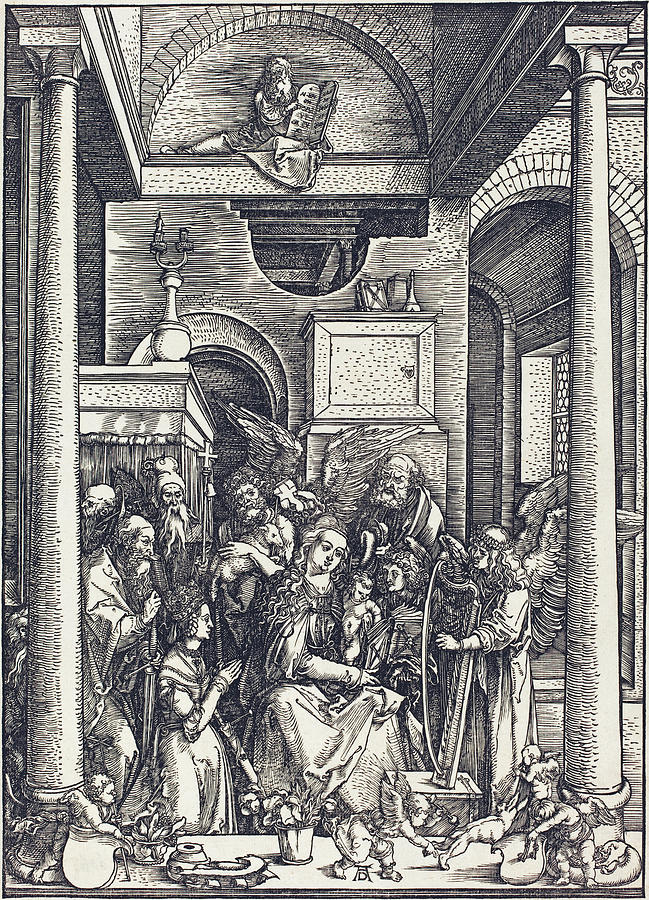  The Glorification of the Virgin Drawing by Albrecht Durer