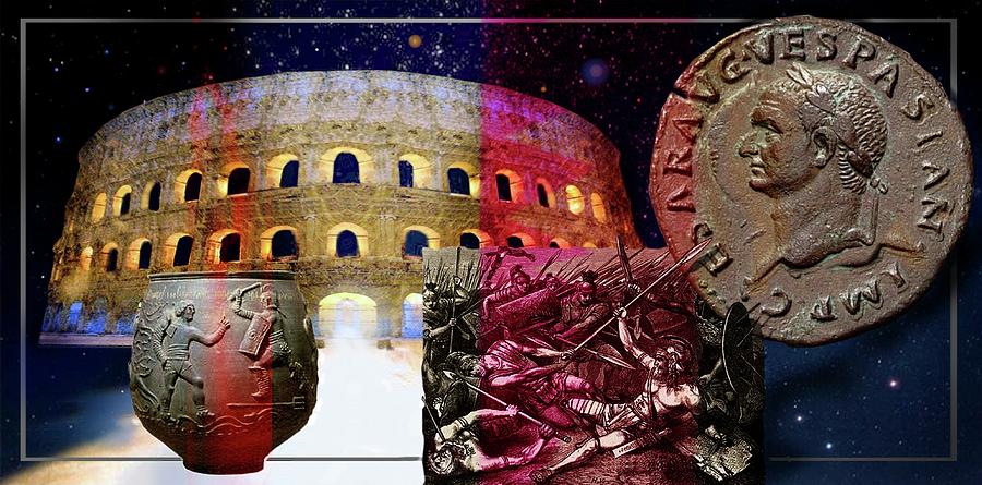 The Glory and The Terror that was Rome . Mixed Media by Hartmut Jager