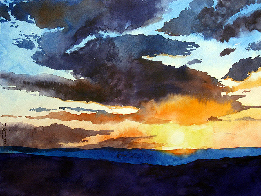 The Glory of the Sunset Painting by Christopher Shellhammer