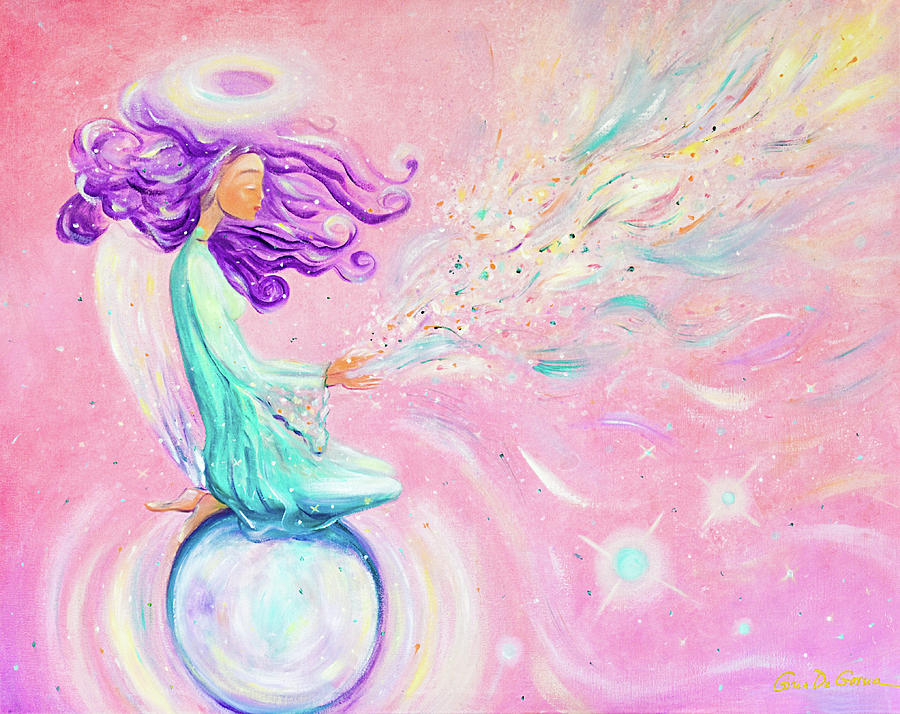 Fantasy Painting - the Goddess of Love by Gina De Gorna
