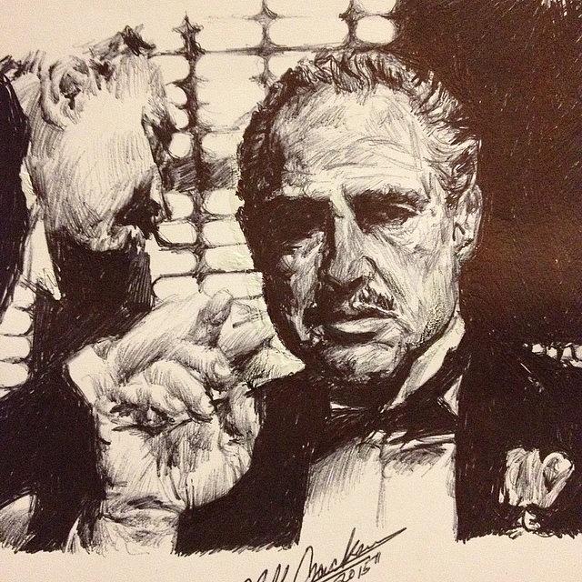 The Godfather Part 1 Drawing by Billy Jackson Pixels
