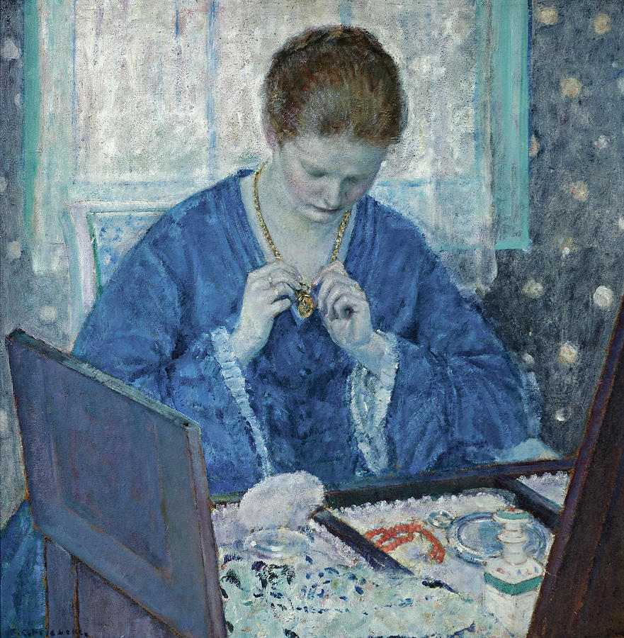 The Gold Locket Painting by Frederick Carl Frieseke