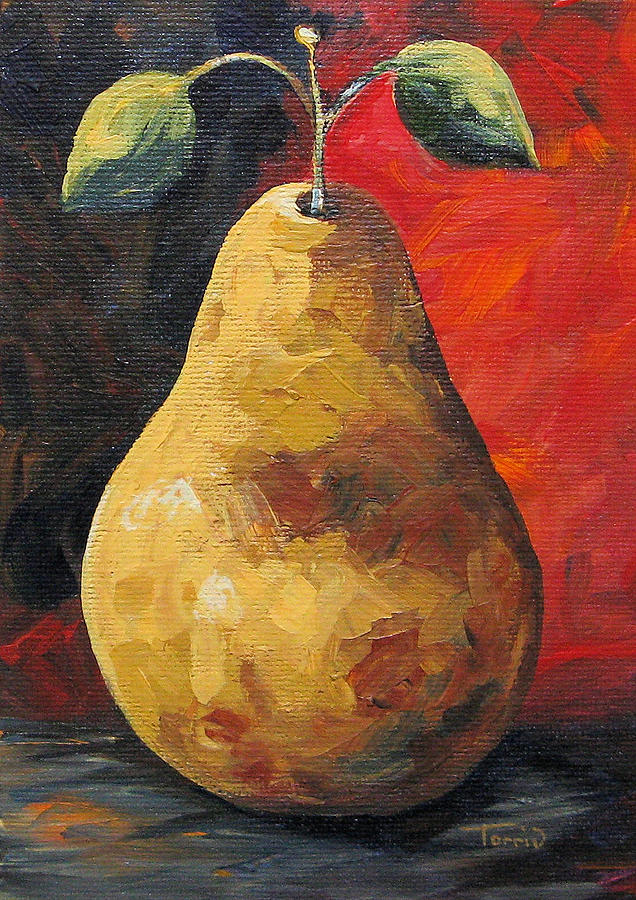 The Gold Pear II  Painting by Torrie Smiley