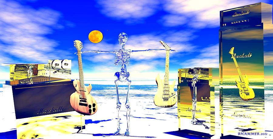 Guitar Digital Art - The Gold Standard by Bobby Hammerstone