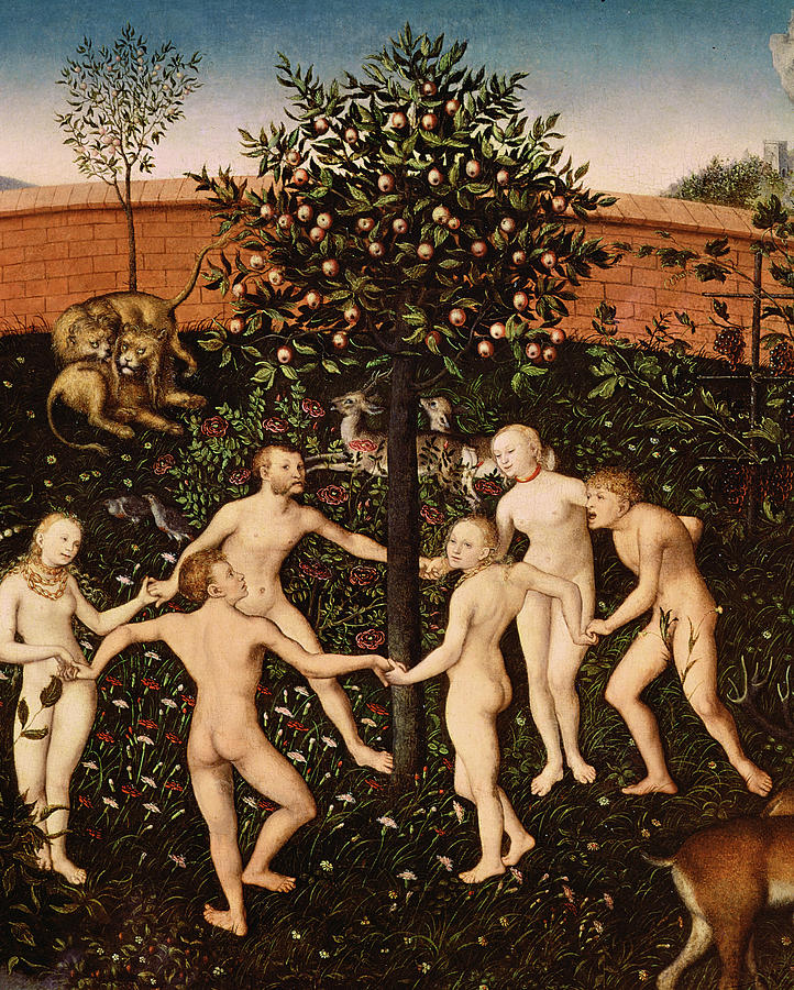 Paradise Painting - The Golden Age by Lucas Cranach