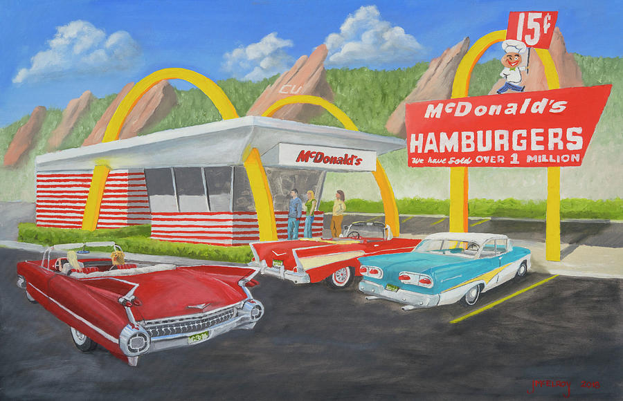 The Golden Age Of The Golden Arches Painting by Jerry McElroy