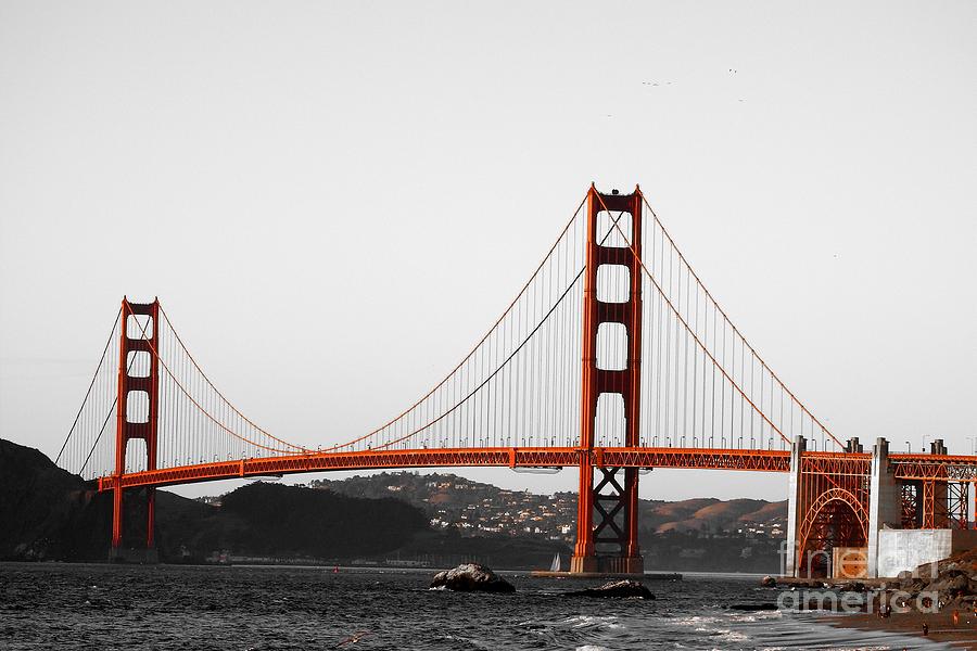 The Golden Gate Bridge-Selective Color Photograph by Scott Cameron