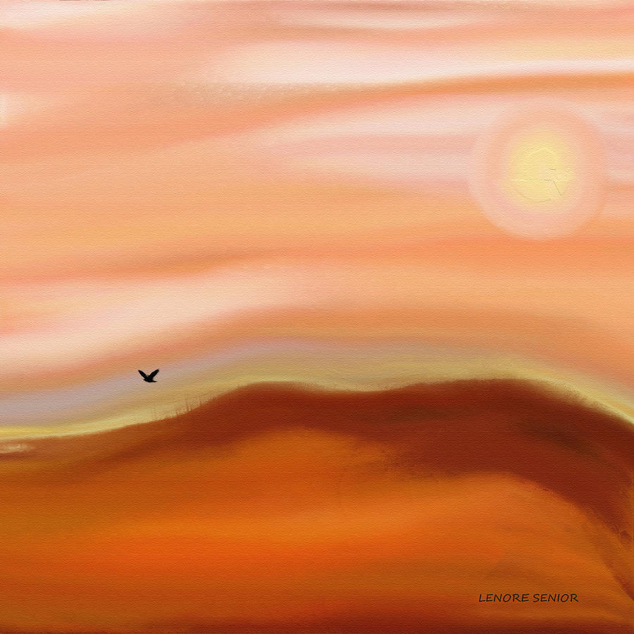 Abstract Painting - The Golden Hills by Lenore Senior