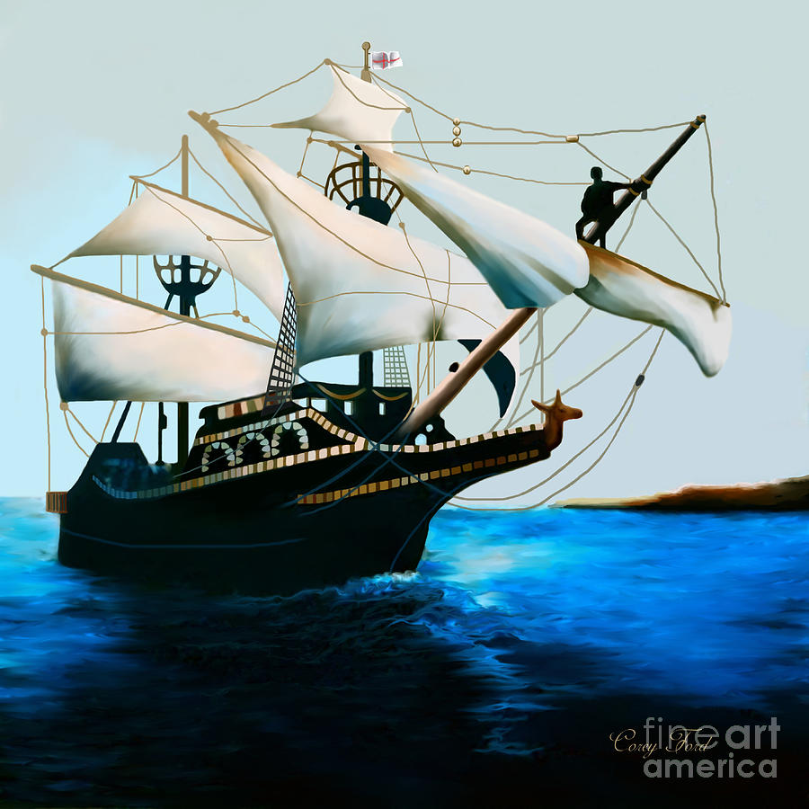 The Golden Hind Painting by Corey Ford