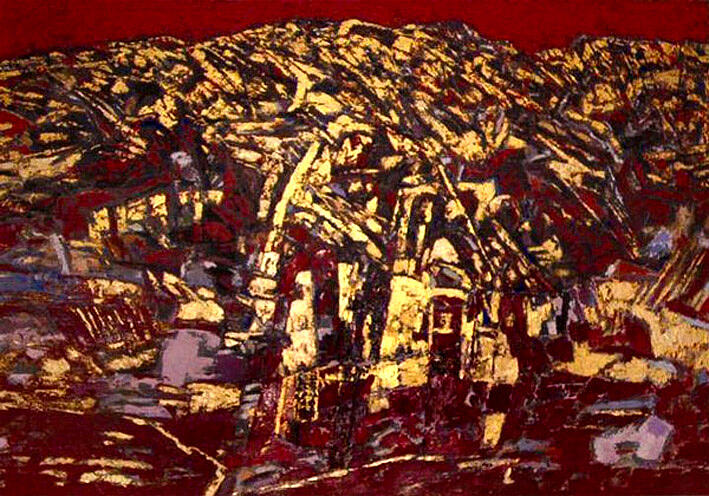 Landscape Painting - The Golden Mont Sinjajevina by Vladimir Vlahovic Landscape Painting - The Golden Mont Sinjajevina by Vladimir Vlahovic
