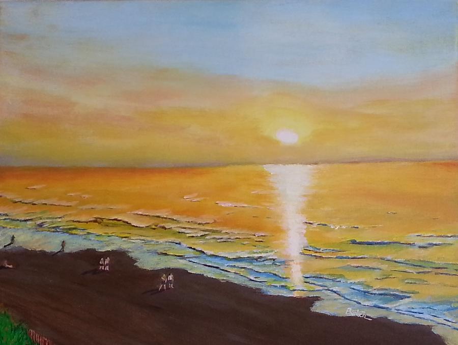 The Golden Ocean Painting by David Bartsch