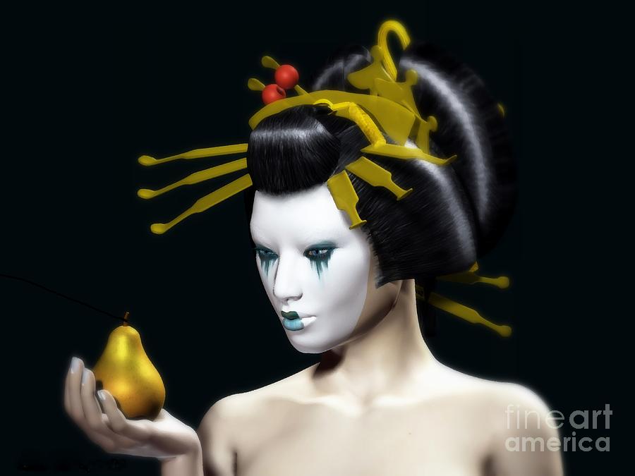 The Golden Pear Digital Art by Sandra Bauser