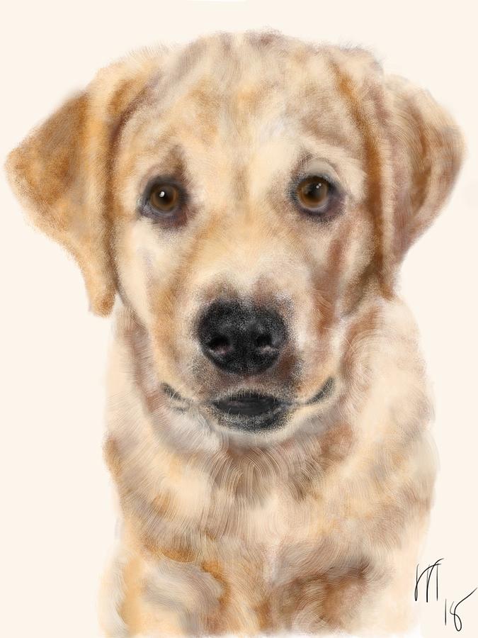 Golden Retriever Painting - The Golden Puppy  by Lois Ivancin Tavaf