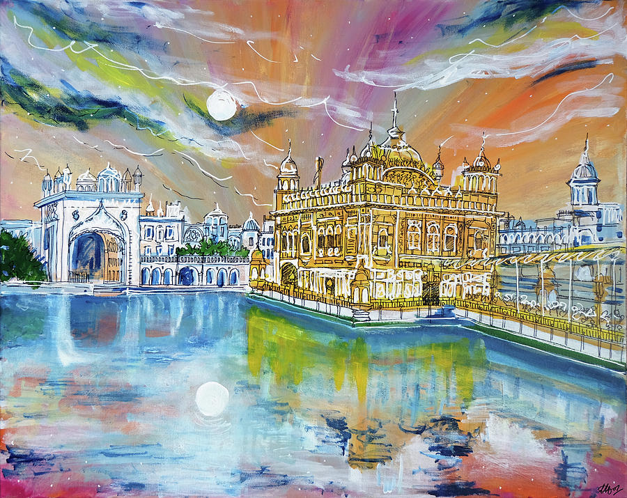 The Golden Temple Painting by Laura Hol Art