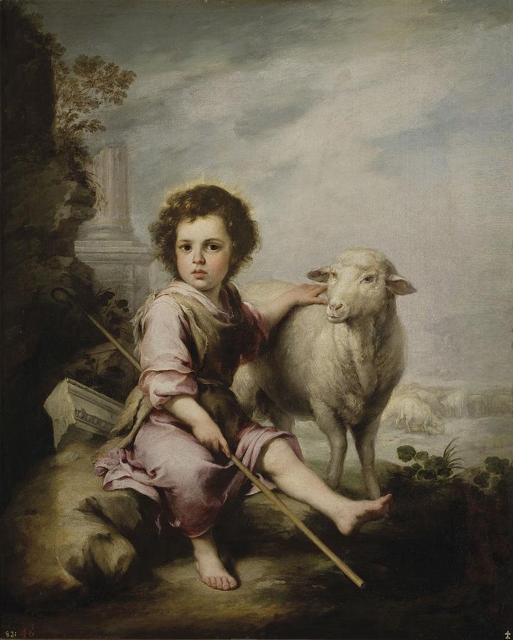 The Good Shepherd, 1660 by Bartolome Esteban Murillo Painting by Celestial Images